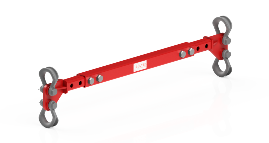 Adjustable lifting beams 2 point pick lifts